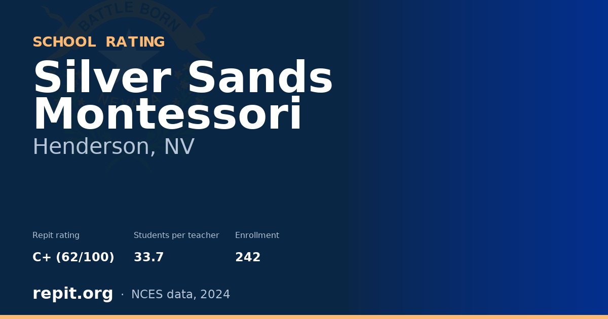 Silver Sands Montessori, Henderson, NV — Repit school rating C+ (62/100)