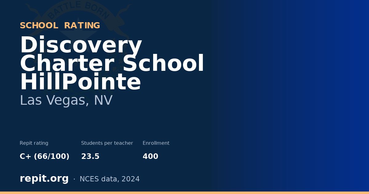 Discovery Charter School HillPointe, Las Vegas, NV — Repit school rating C+ (66/100)