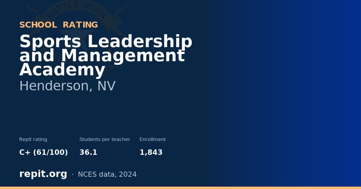 Sports Leadership and Management Academy, Henderson, NV — Repit school rating C+ (61/100)
