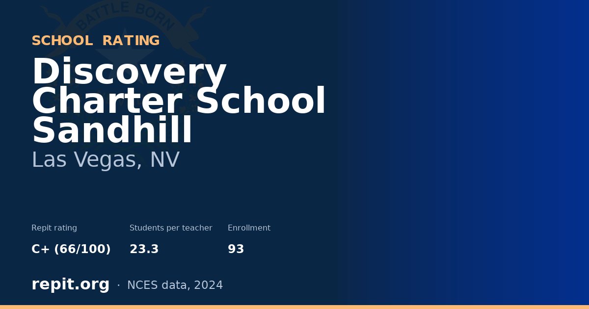 Discovery Charter School Sandhill, Las Vegas, NV — Repit school rating C+ (66/100)