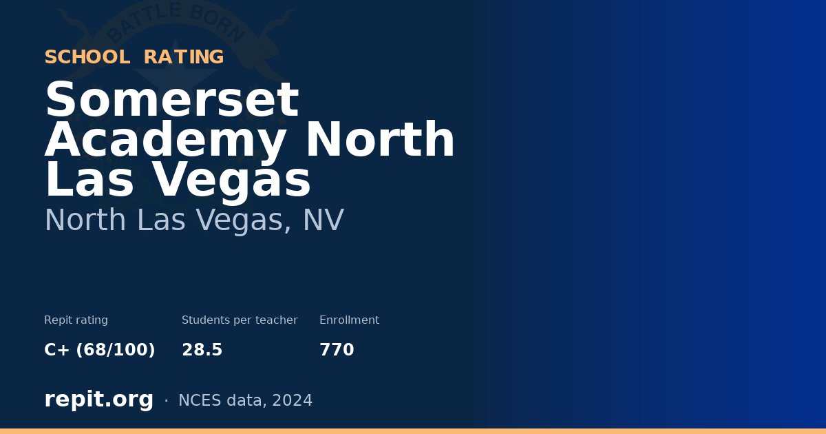 Somerset Academy North Las Vegas, North Las Vegas, NV — Repit school rating C+ (68/100)