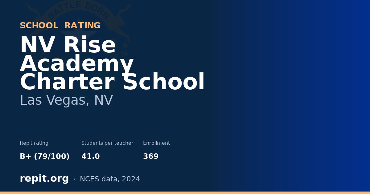 NV Rise Academy Charter School, Las Vegas, NV — Repit school rating B+ (79/100)