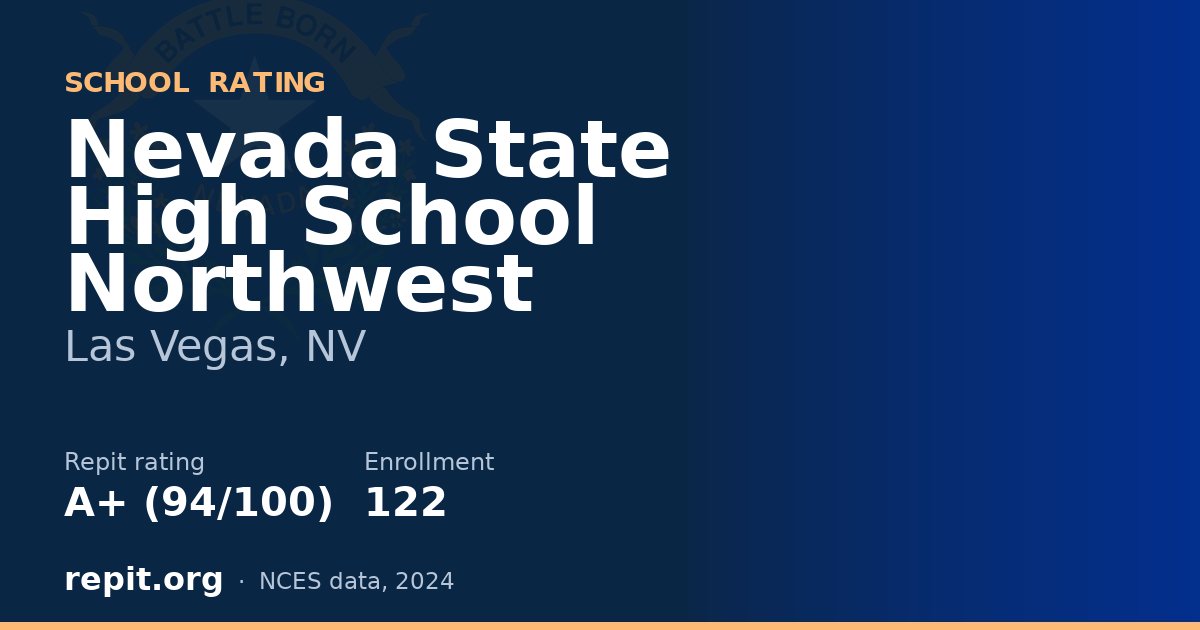 Nevada State High School Northwest, Las Vegas, NV — Repit school rating A+ (94/100)