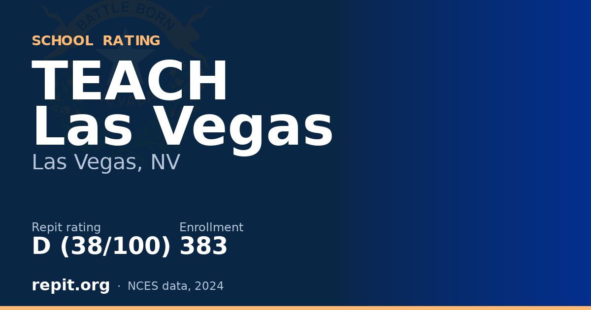 TEACH Las Vegas, Las Vegas, NV — Repit school rating D (38/100)