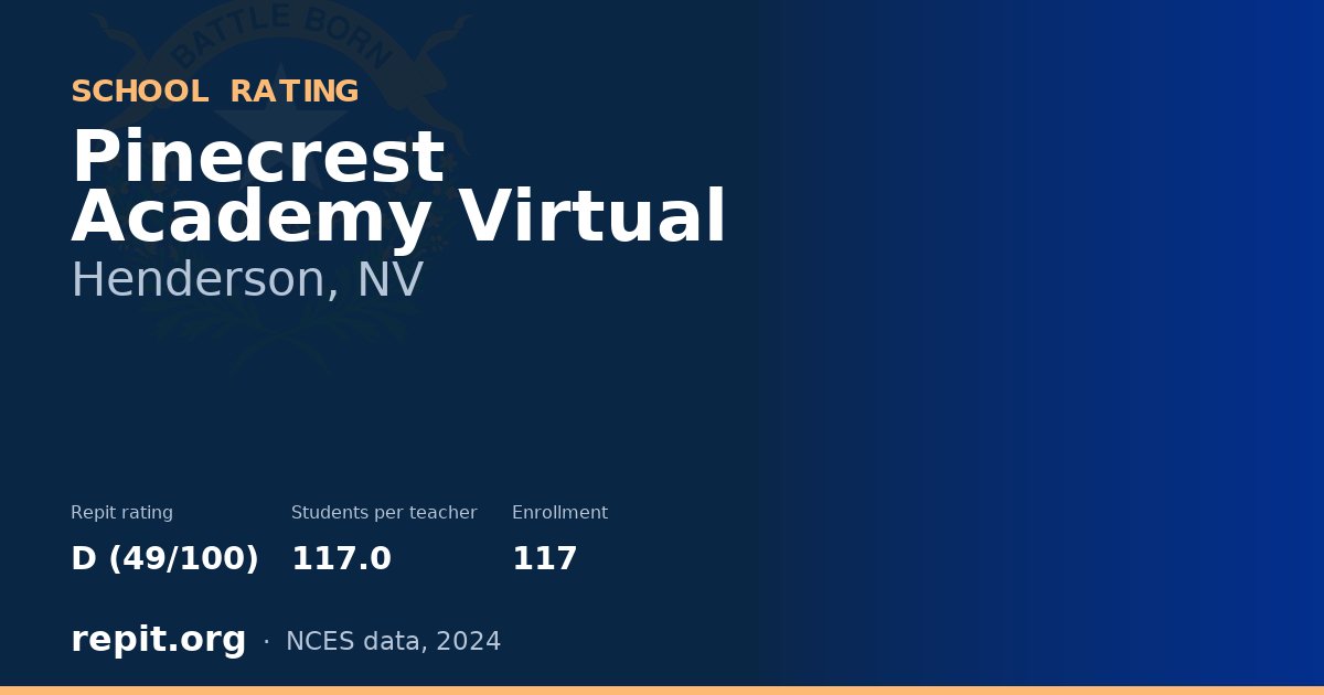 Pinecrest Academy Virtual, Henderson, NV — Repit school rating D (49/100)