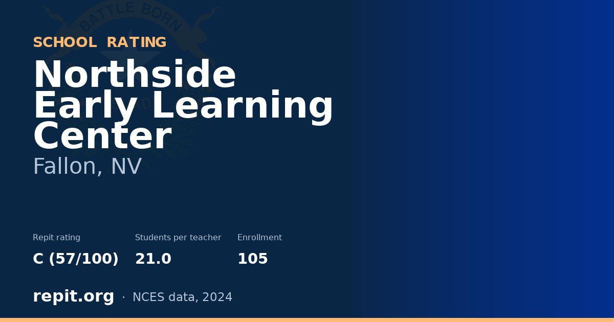 Northside Early Learning Center, Fallon, NV — Repit school rating C (57/100)