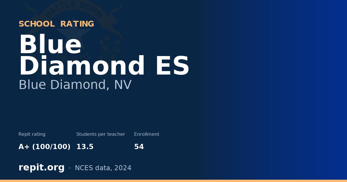 Blue Diamond ES, Blue Diamond, NV — Repit school rating A+ (100/100)