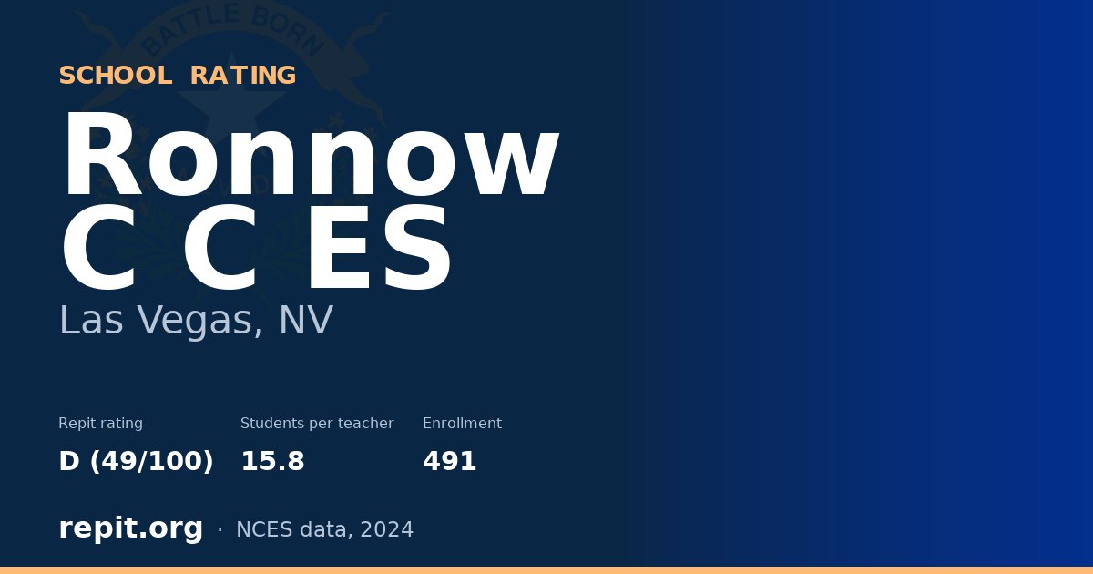 Ronnow C C ES, Las Vegas, NV — Repit school rating D (49/100)