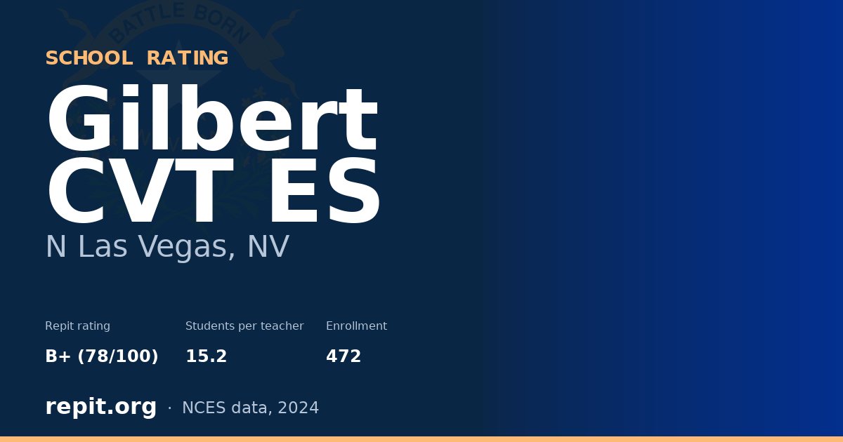 Gilbert CVT ES, N Las Vegas, NV — Repit school rating B+ (78/100)