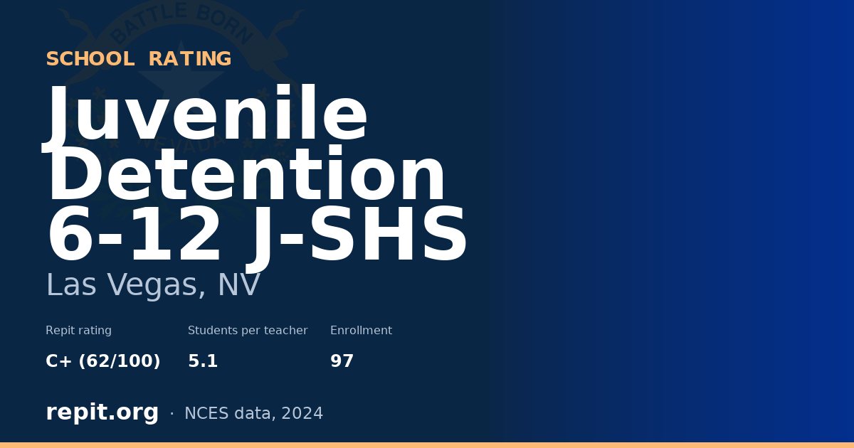 Juvenile Detention 6-12 J-SHS, Las Vegas, NV — Repit school rating C+ (62/100)