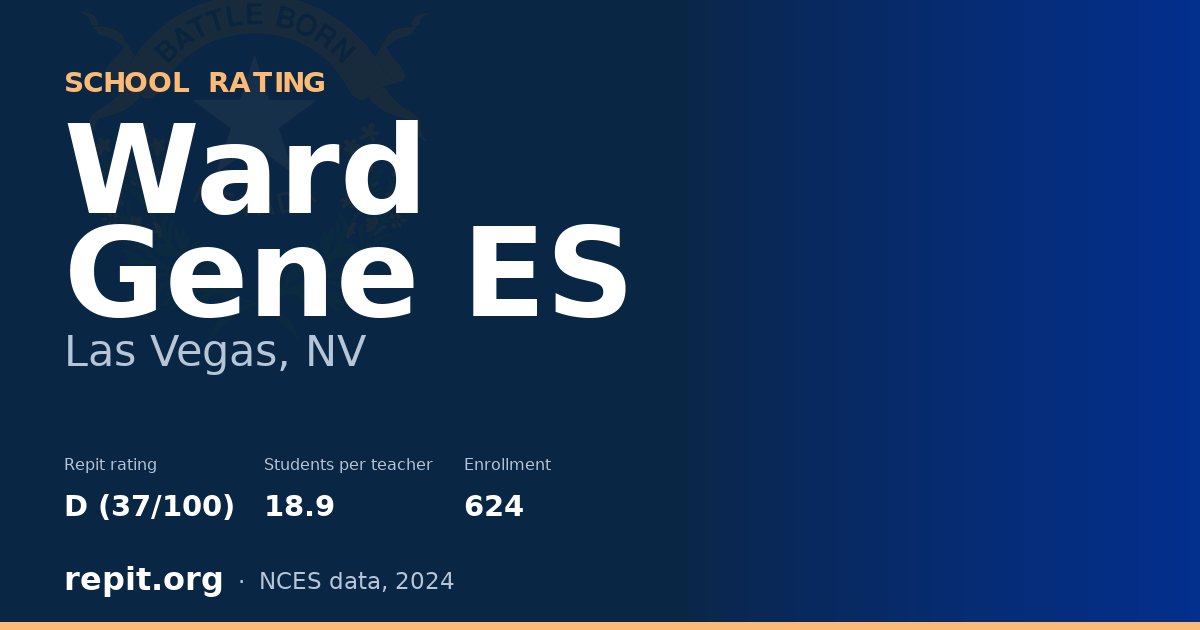 Ward Gene ES, Las Vegas, NV — Repit school rating D (37/100)