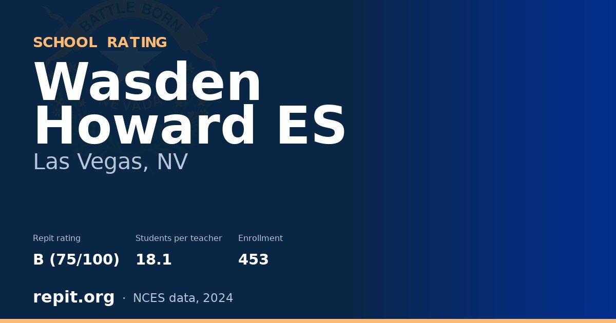 Wasden Howard ES, Las Vegas, NV — Repit school rating B (75/100)
