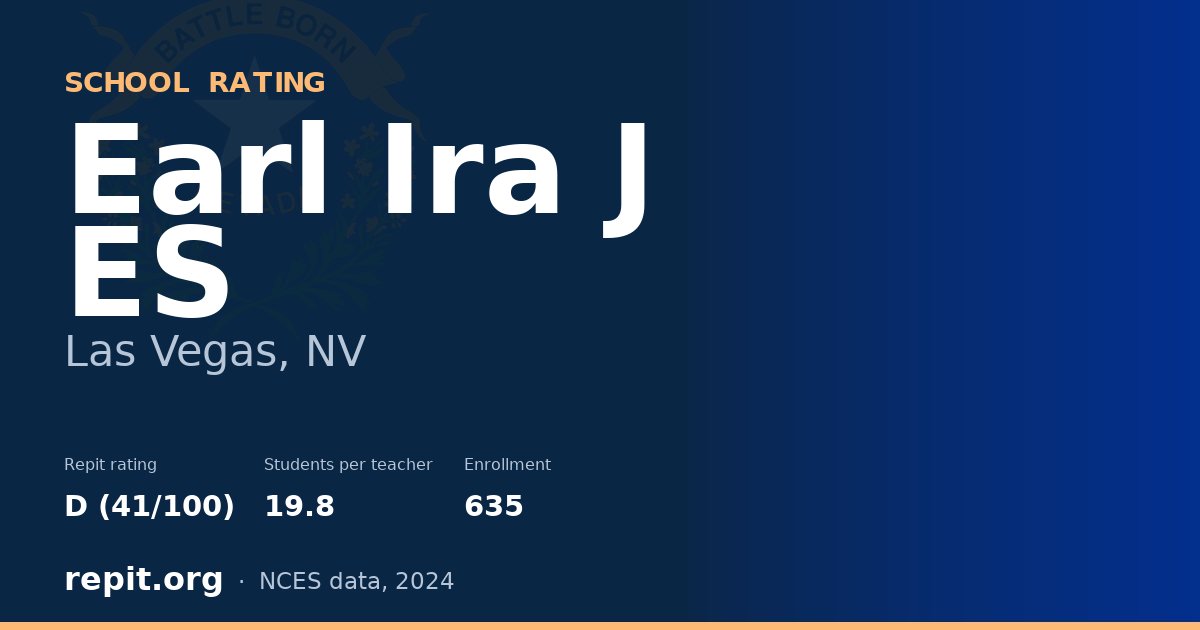 Earl Ira J ES, Las Vegas, NV — Repit school rating D (41/100)