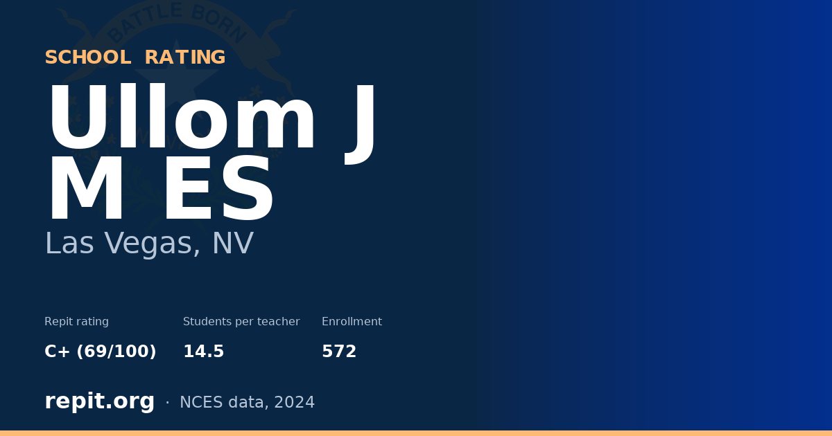 Ullom J M ES, Las Vegas, NV — Repit school rating C+ (69/100)