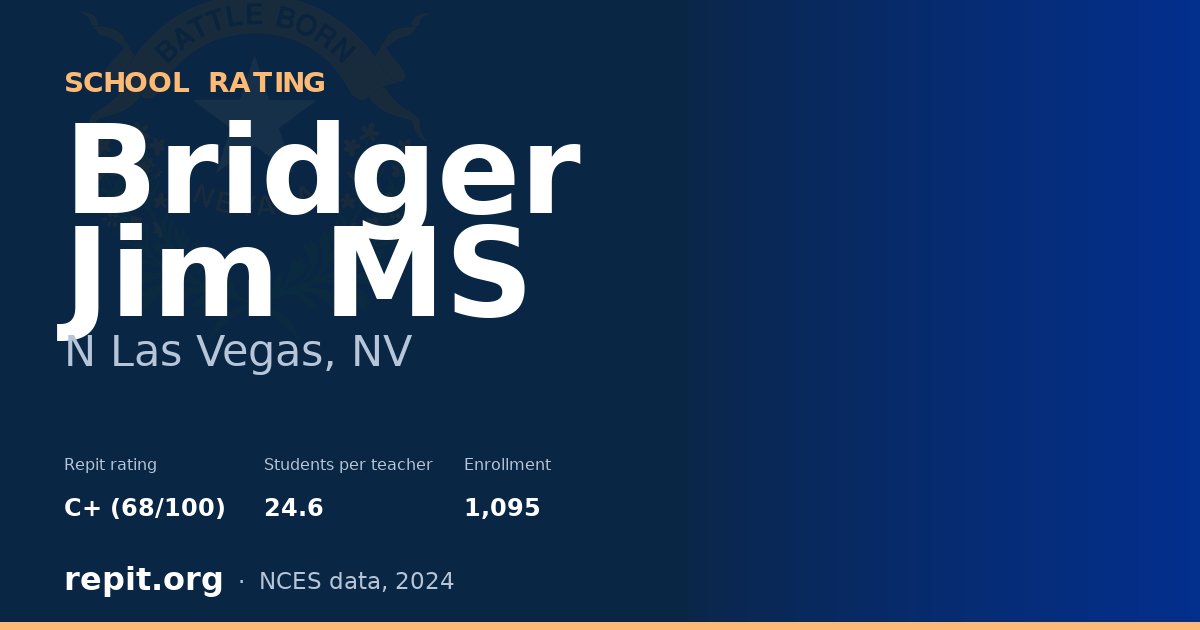 Bridger Jim MS, N Las Vegas, NV — Repit school rating C+ (68/100)