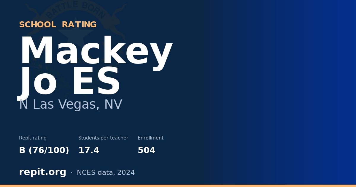 Mackey Jo ES, N Las Vegas, NV — Repit school rating B (76/100)