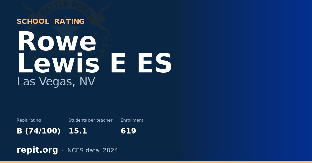 Rowe Lewis E ES, Las Vegas, NV — Repit school rating B (74/100)