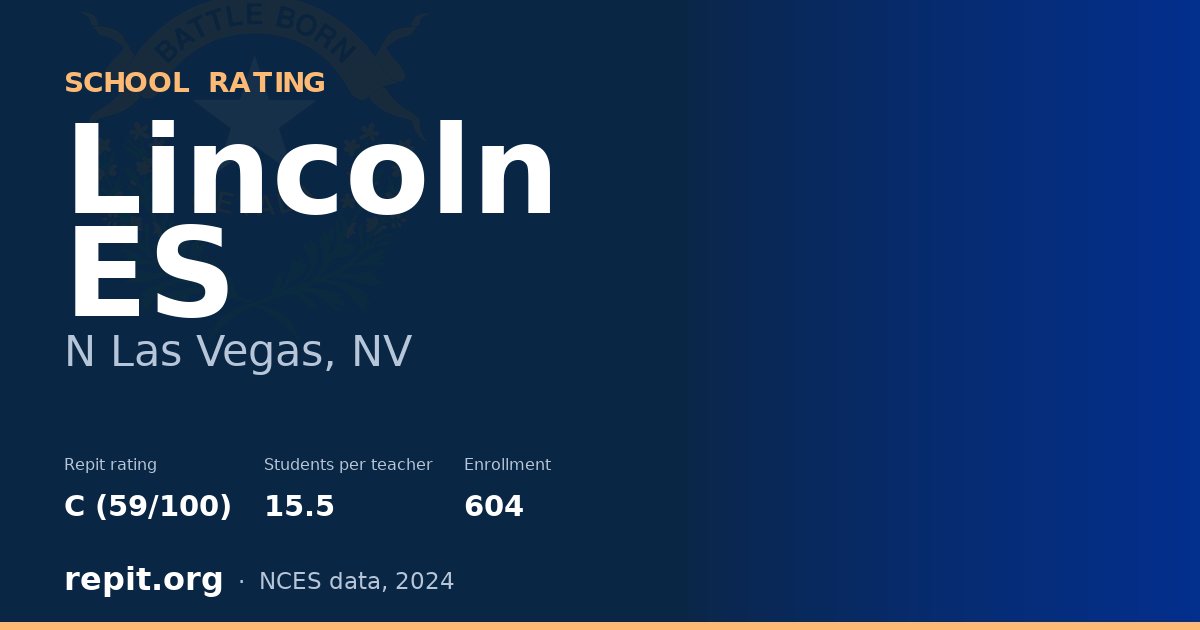 Lincoln ES, N Las Vegas, NV — Repit school rating C (59/100)