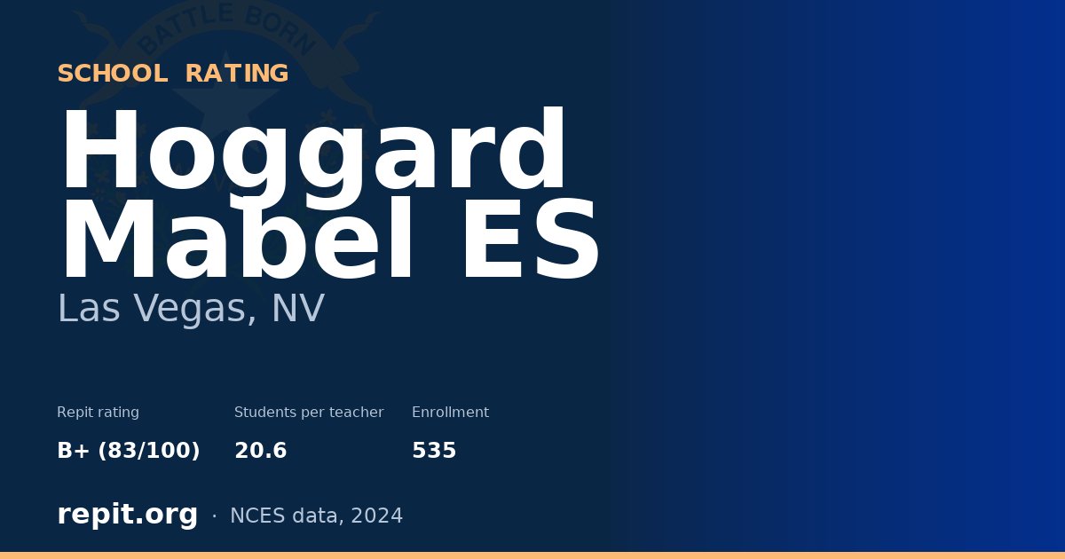 Hoggard Mabel ES, Las Vegas, NV — Repit school rating B+ (83/100)