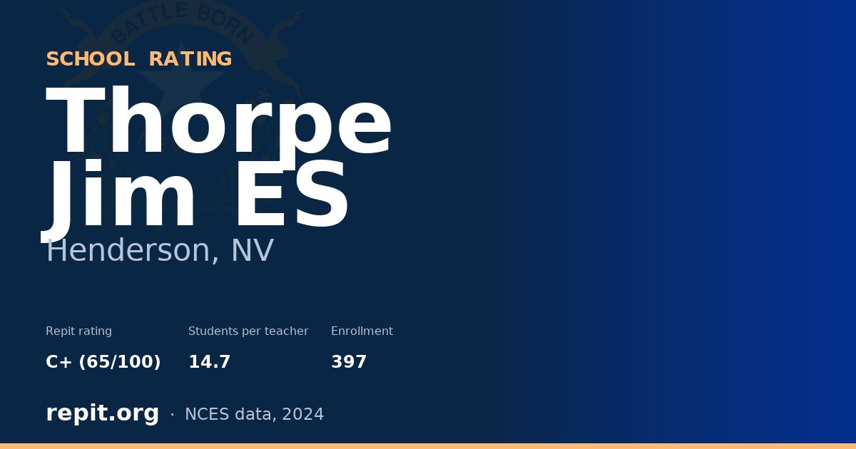 Thorpe Jim ES, Henderson, NV — Repit school rating C+ (65/100)
