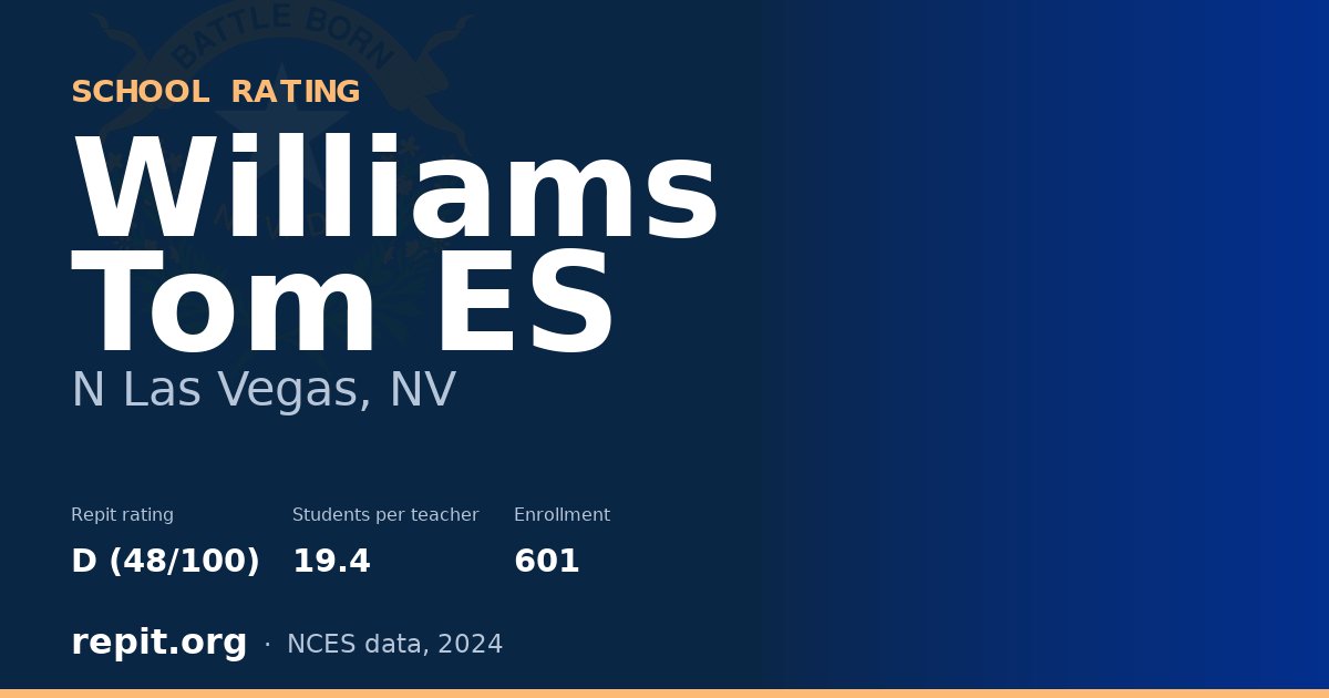 Williams Tom ES, N Las Vegas, NV — Repit school rating D (48/100)