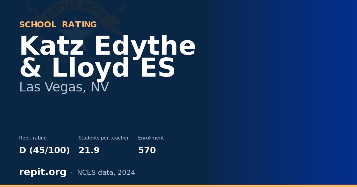 Katz Edythe & Lloyd ES, Las Vegas, NV — Repit school rating D (45/100)