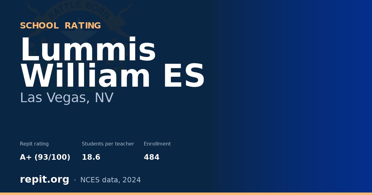 Lummis William ES, Las Vegas, NV — Repit school rating A+ (93/100)