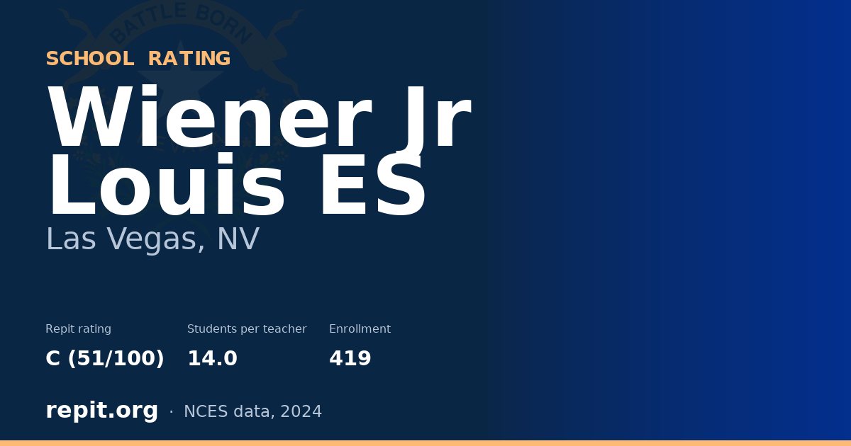 Wiener Jr  Louis ES, Las Vegas, NV — Repit school rating C (51/100)