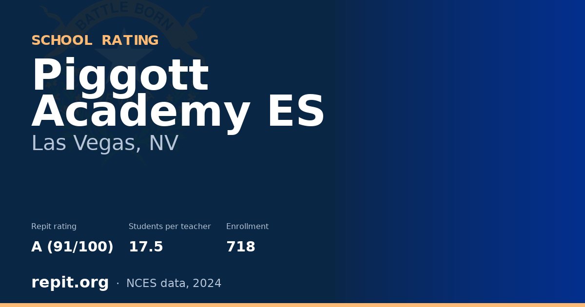 Piggott Academy ES, Las Vegas, NV — Repit school rating A (91/100)
