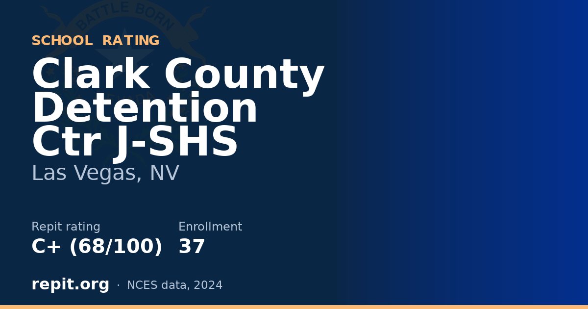 Clark County Detention Ctr J-SHS, Las Vegas, NV — Repit school rating C+ (68/100)