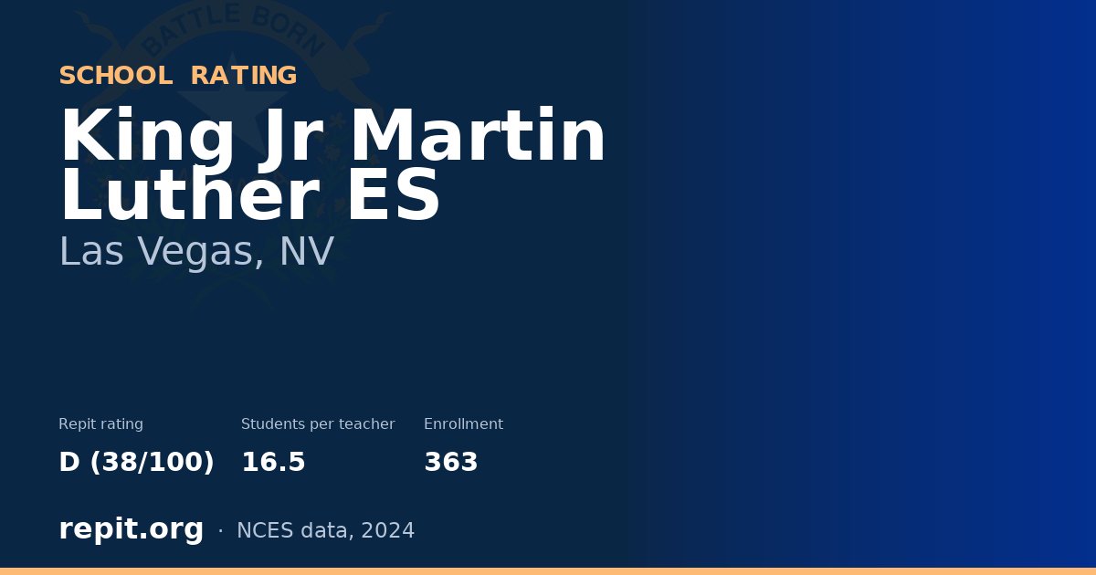 King Jr Martin Luther ES, Las Vegas, NV — Repit school rating D (38/100)