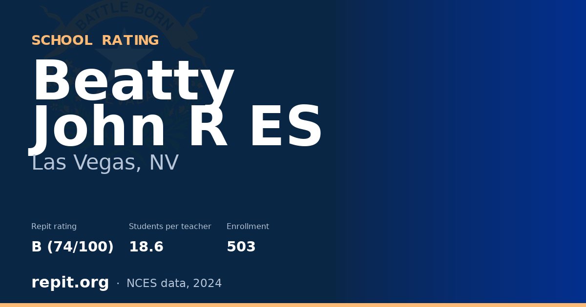 Beatty John R ES, Las Vegas, NV — Repit school rating B (74/100)