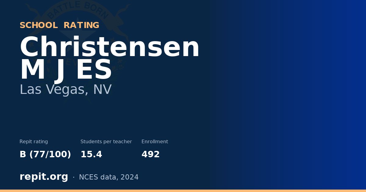 Christensen M J ES, Las Vegas, NV — Repit school rating B (77/100)
