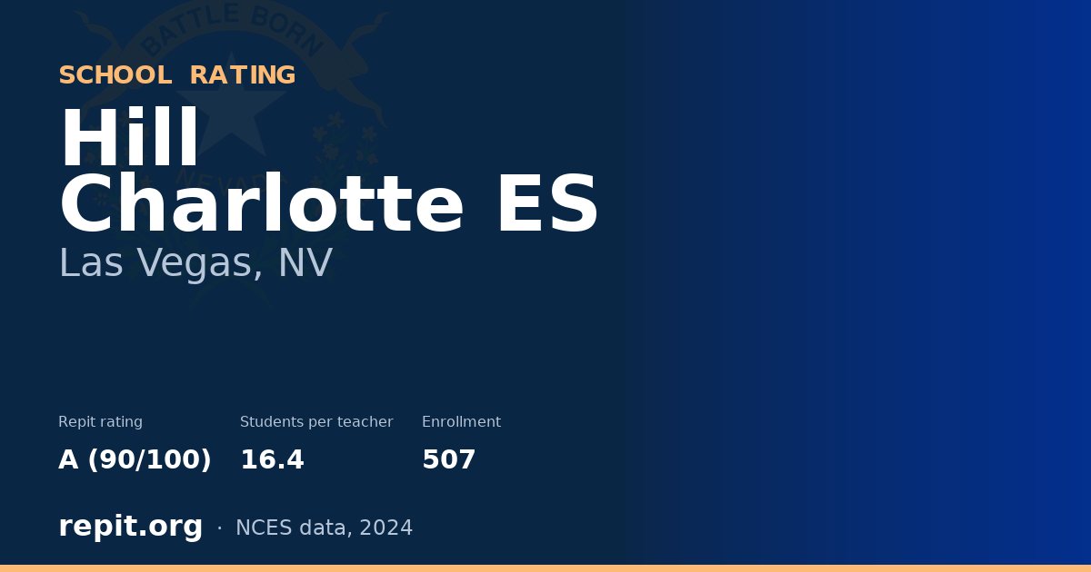 Hill Charlotte ES, Las Vegas, NV — Repit school rating A (90/100)