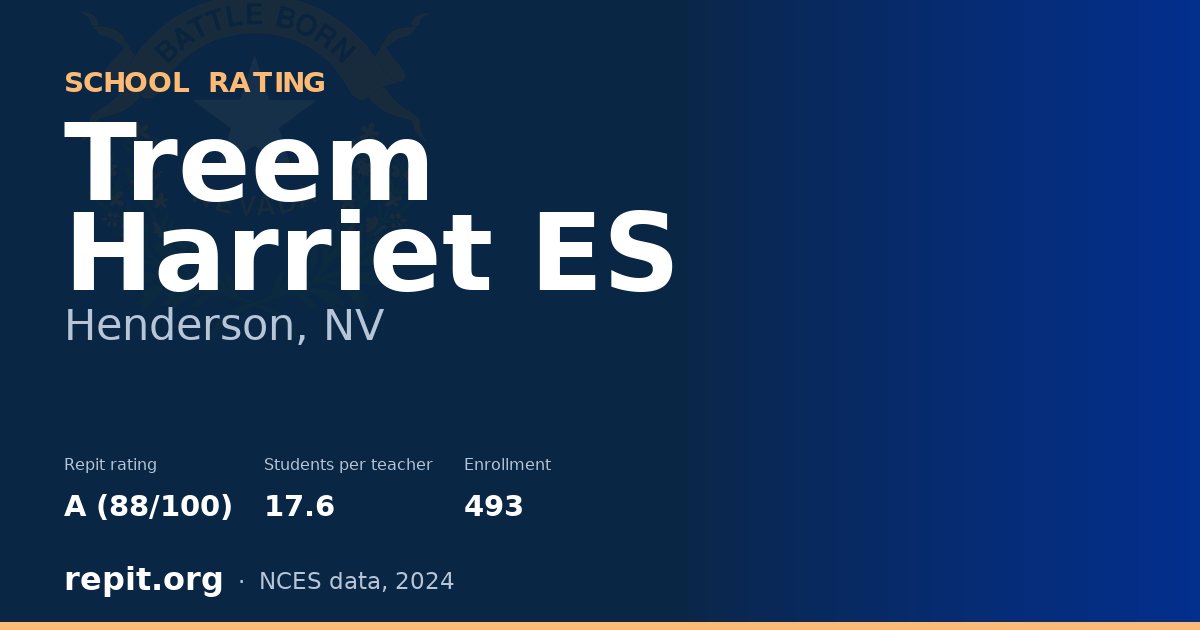 Treem Harriet ES, Henderson, NV — Repit school rating A (88/100)