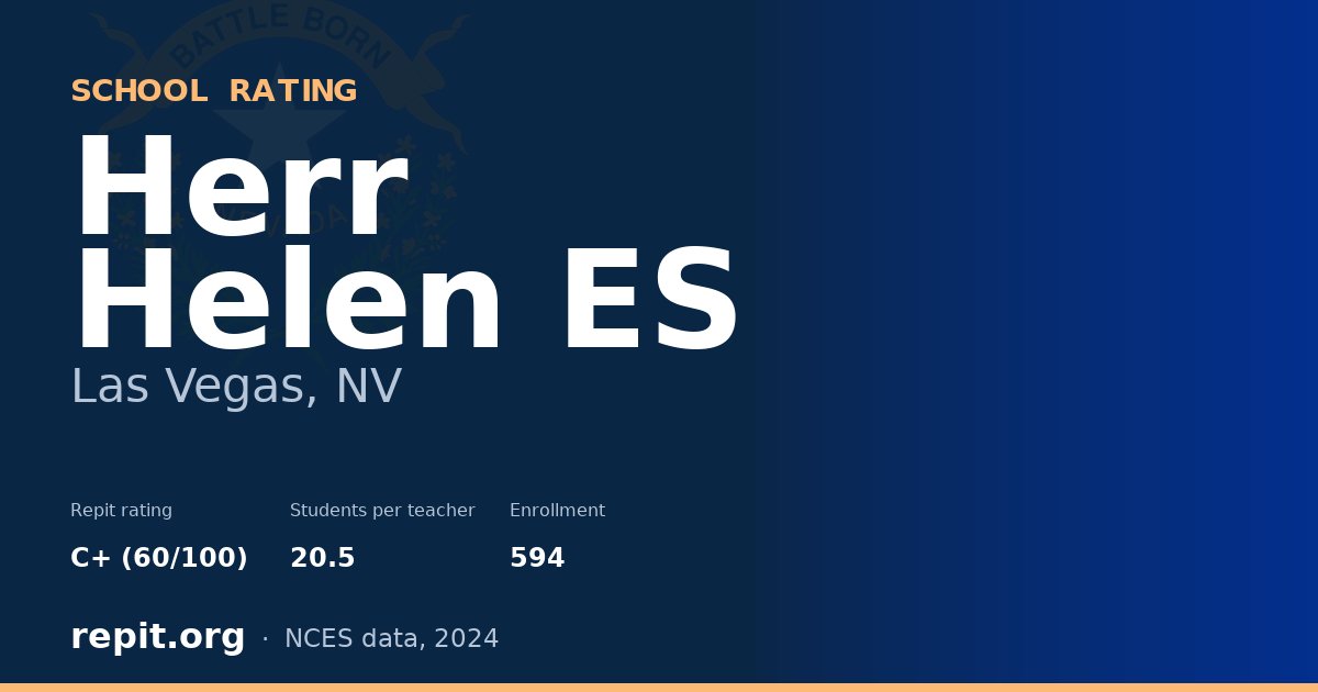 Herr Helen ES, Las Vegas, NV — Repit school rating C+ (60/100)