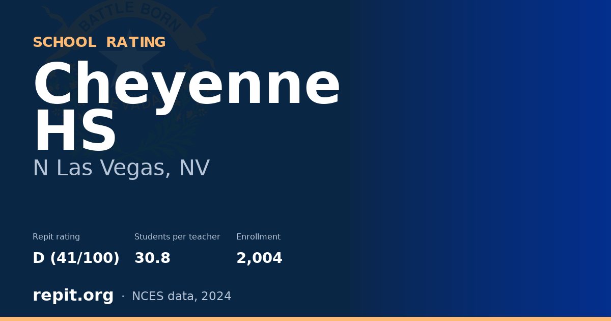 Cheyenne HS, N Las Vegas, NV — Repit school rating D (41/100)