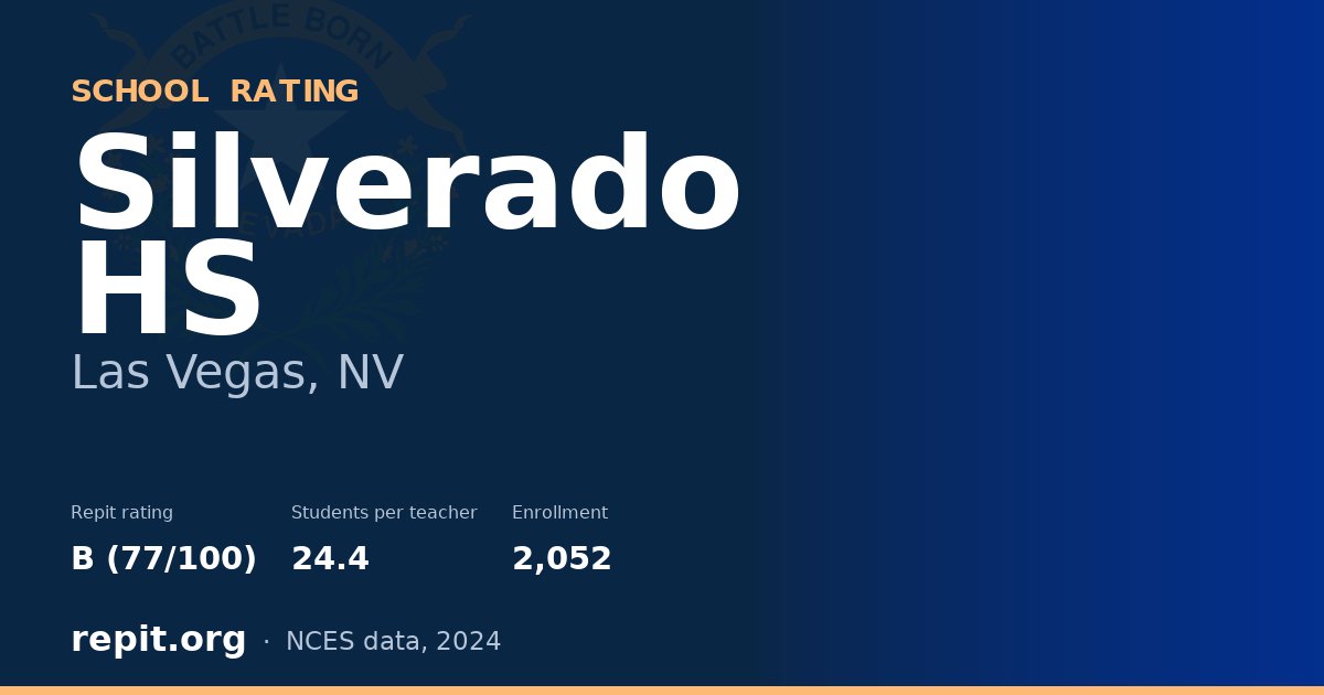 Silverado HS, Las Vegas, NV — Repit school rating B (77/100)