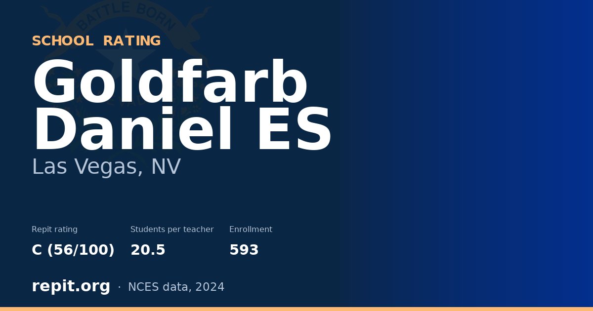 Goldfarb Daniel ES, Las Vegas, NV — Repit school rating C (56/100)