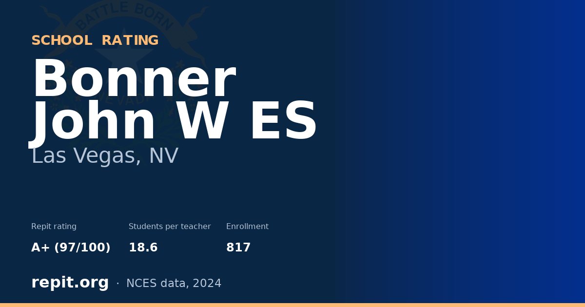Bonner John W ES, Las Vegas, NV — Repit school rating A+ (97/100)