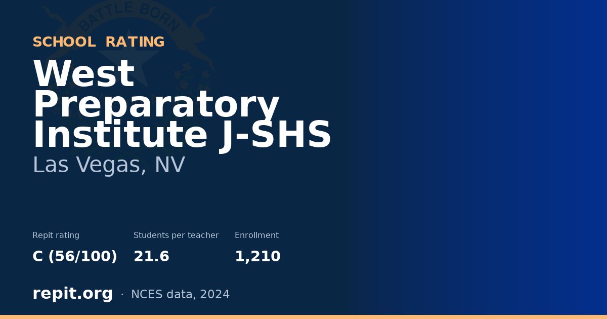 West Preparatory Institute J-SHS, Las Vegas, NV — Repit school rating C (56/100)