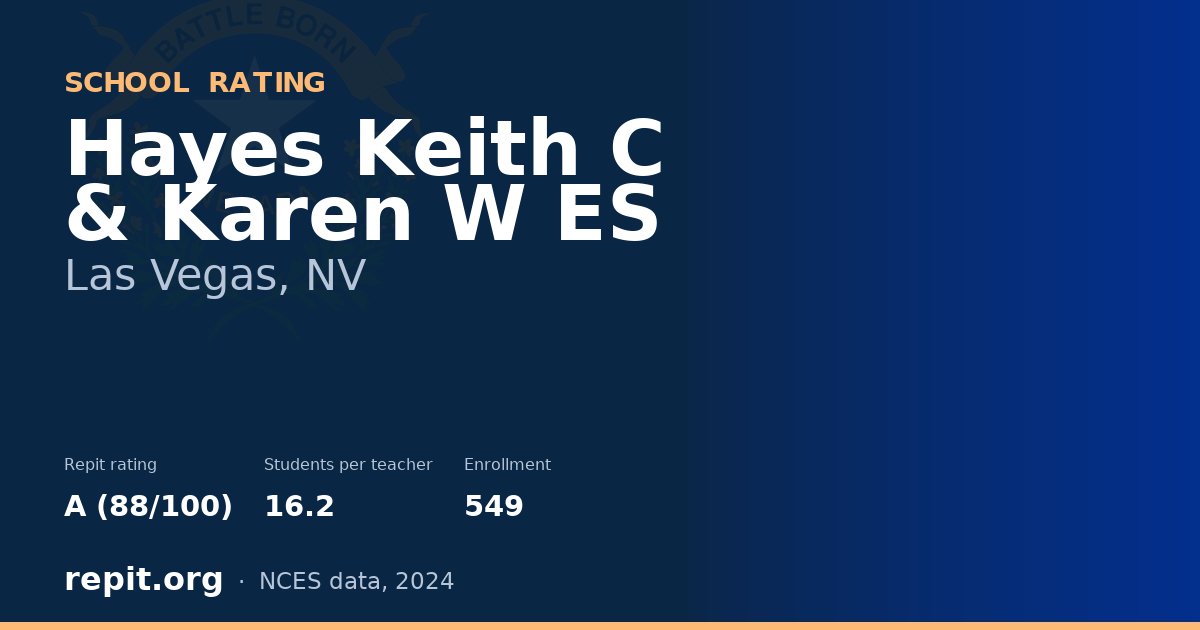 Hayes Keith C & Karen W ES, Las Vegas, NV — Repit school rating A (88/100)