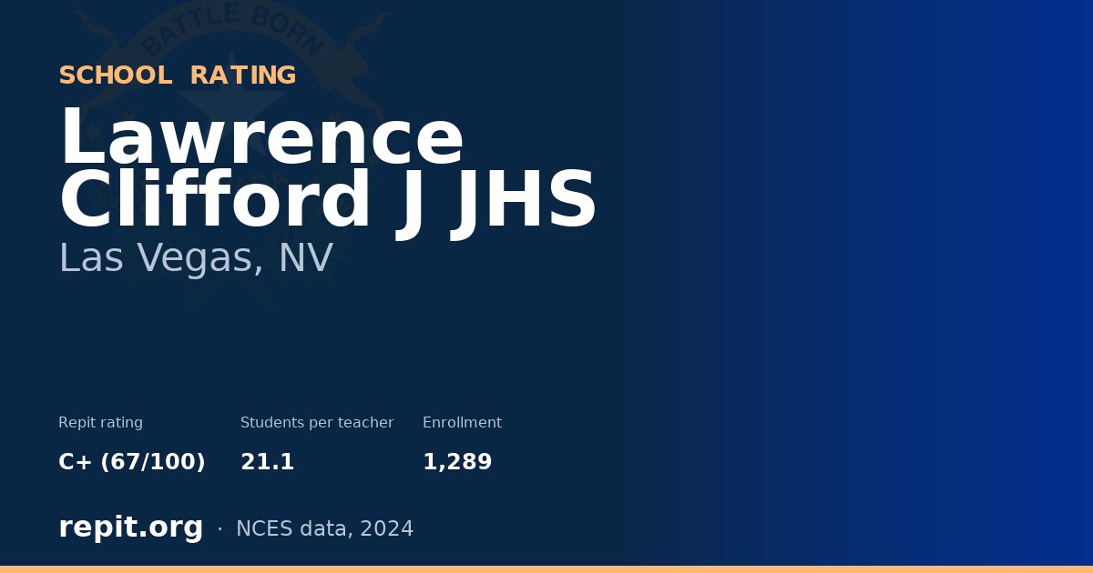 Lawrence Clifford J JHS, Las Vegas, NV — Repit school rating C+ (67/100)