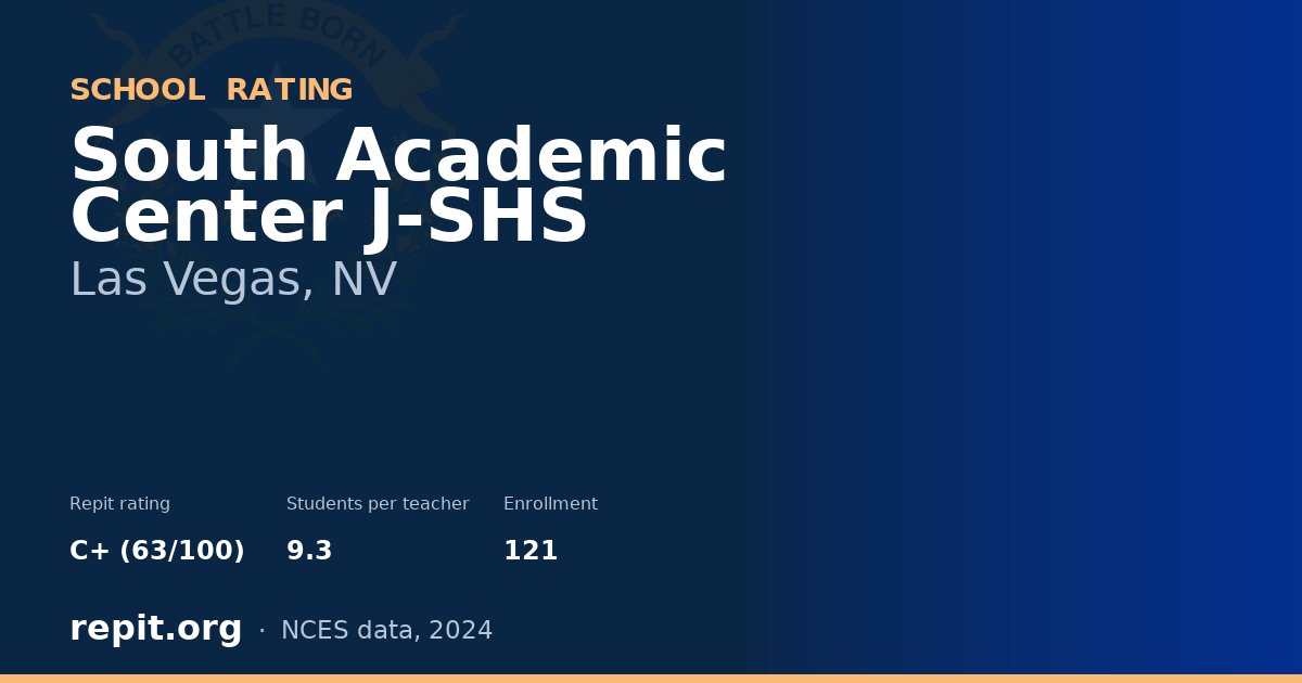 South Academic Center J-SHS, Las Vegas, NV — Repit school rating C+ (63/100)