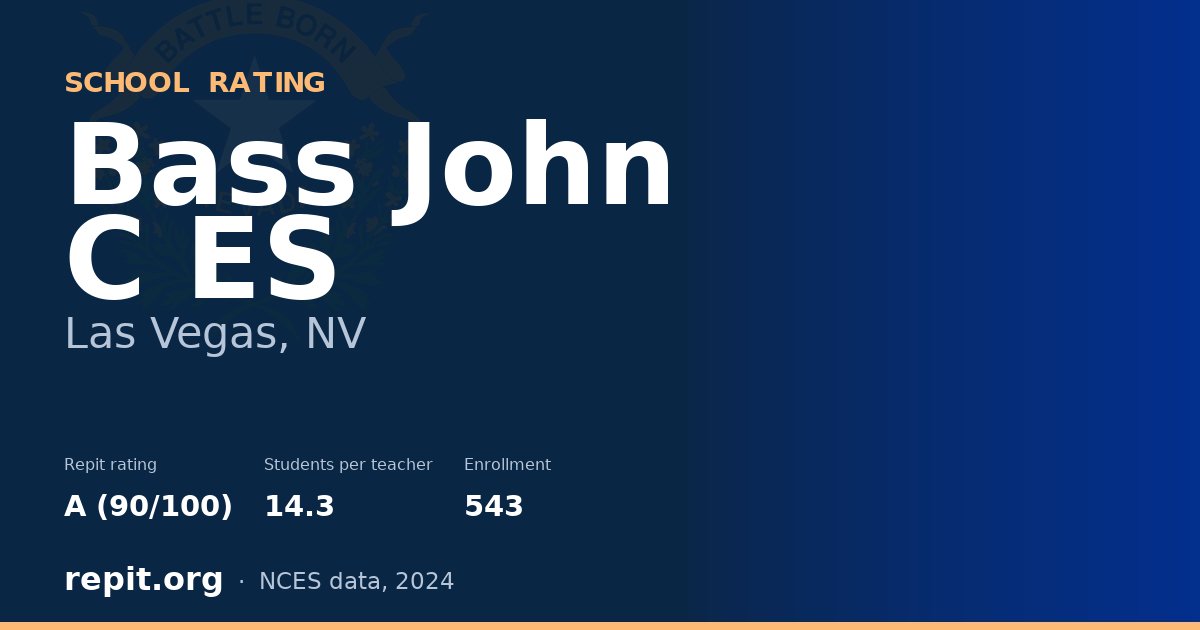 Bass John C ES, Las Vegas, NV — Repit school rating A (90/100)