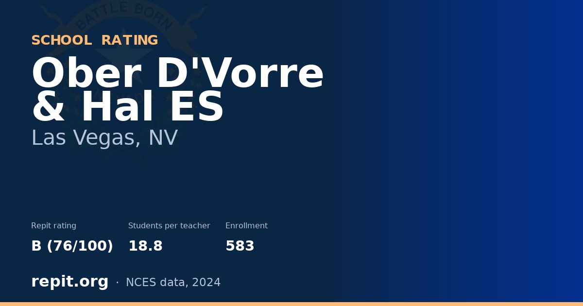Ober D'Vorre & Hal ES, Las Vegas, NV — Repit school rating B (76/100)