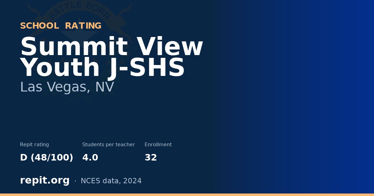 Summit View Youth J-SHS, Las Vegas, NV — Repit school rating D (48/100)
