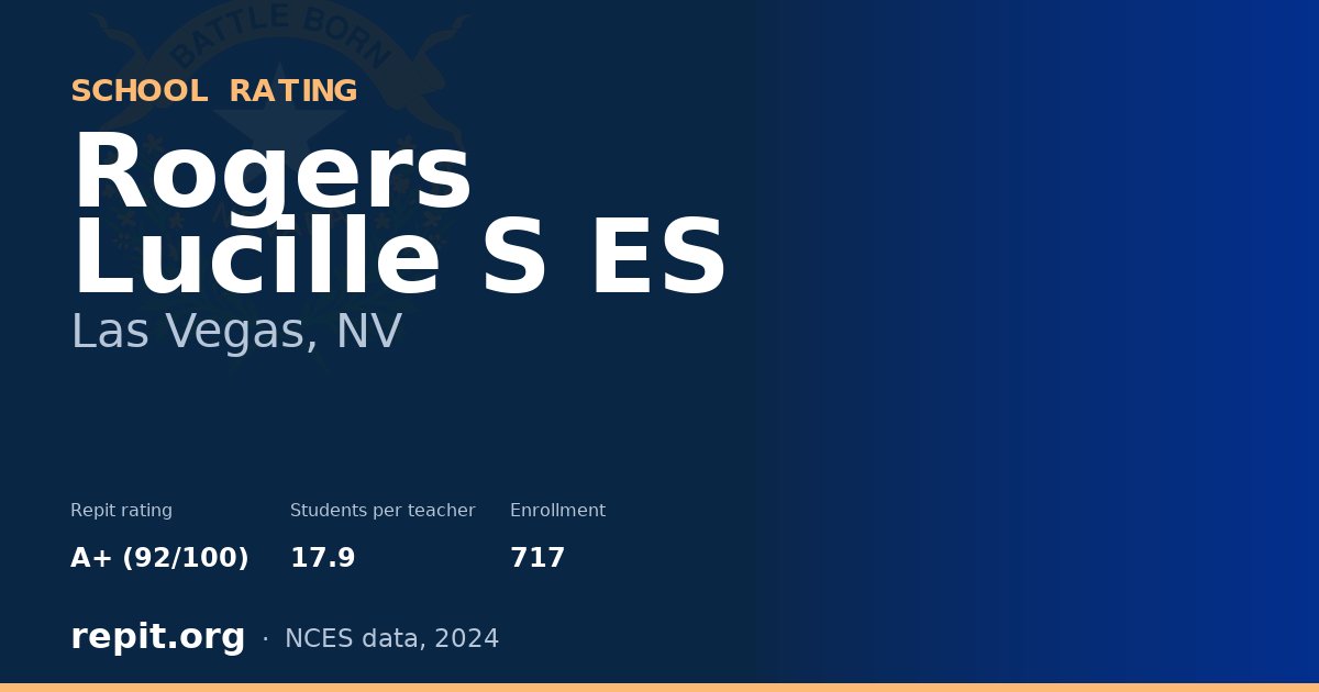 Rogers Lucille S ES, Las Vegas, NV — Repit school rating A+ (92/100)
