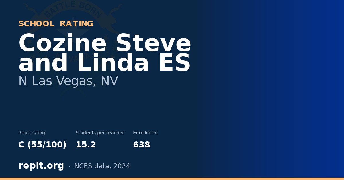 Cozine Steve and Linda ES, N Las Vegas, NV — Repit school rating C (55/100)