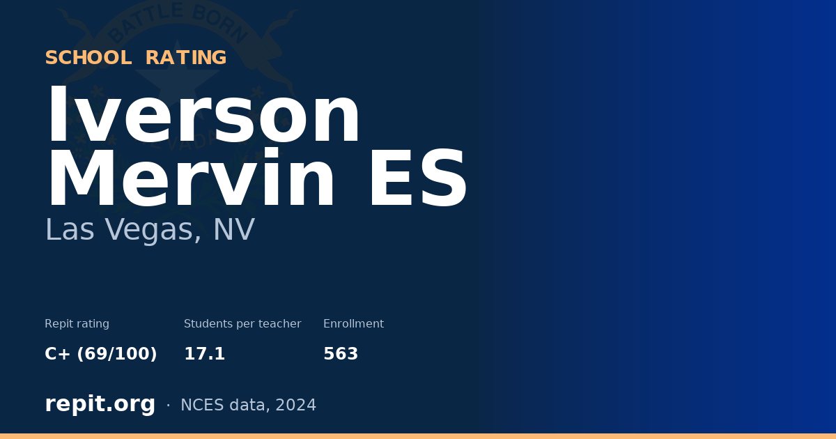 Iverson Mervin ES, Las Vegas, NV — Repit school rating C+ (69/100)